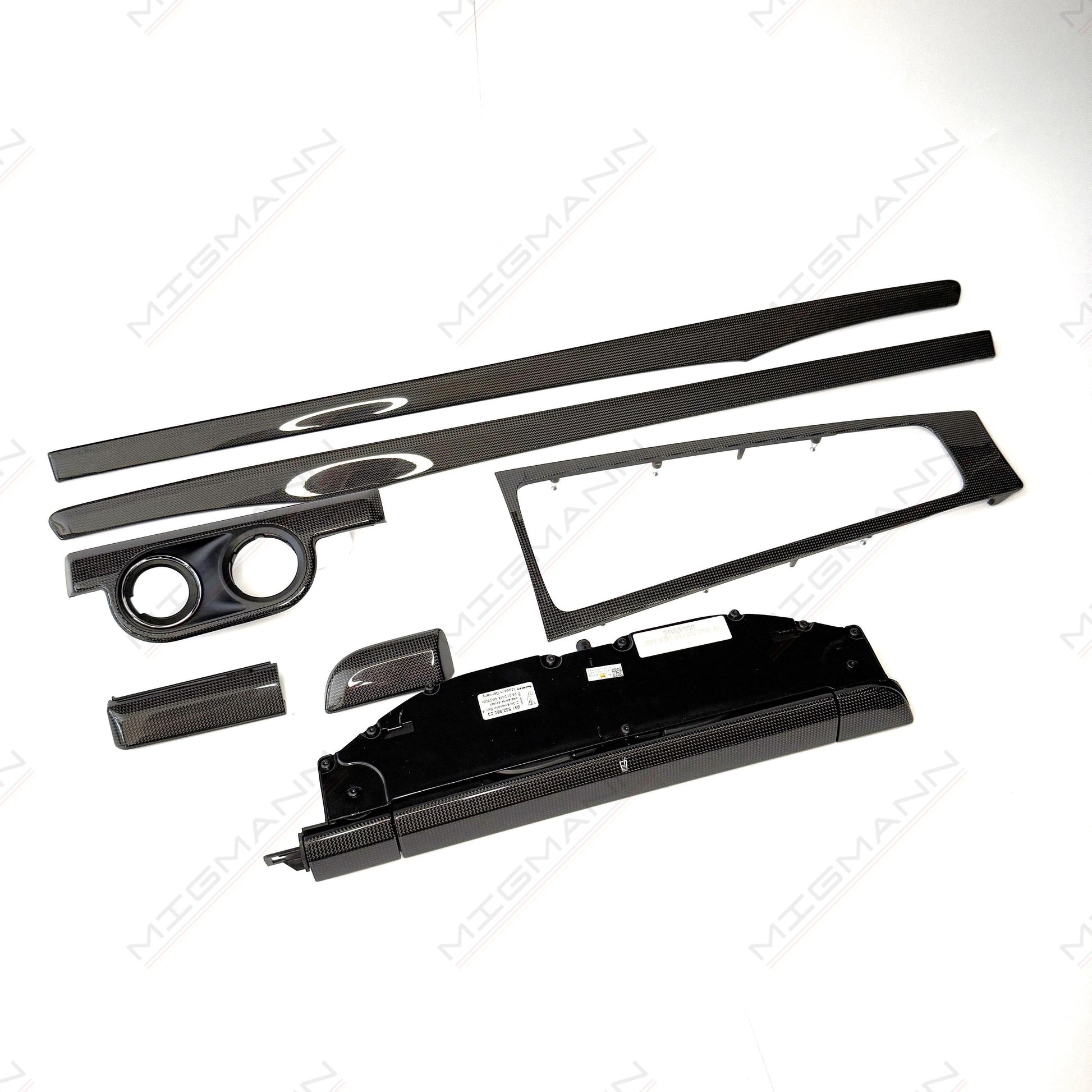 OEM Porsche Cayman 981 carbon fiber interior trim pieces