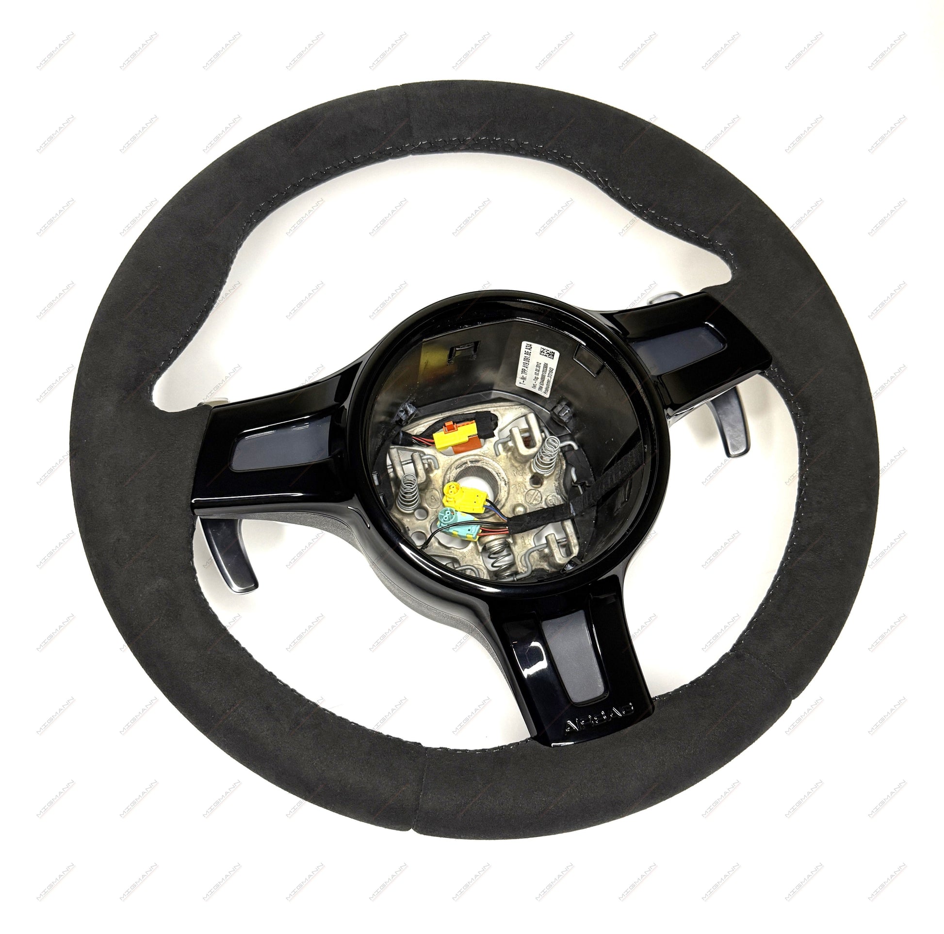 Genuine OEM Porsche Alcantara Steering Wheel Front View