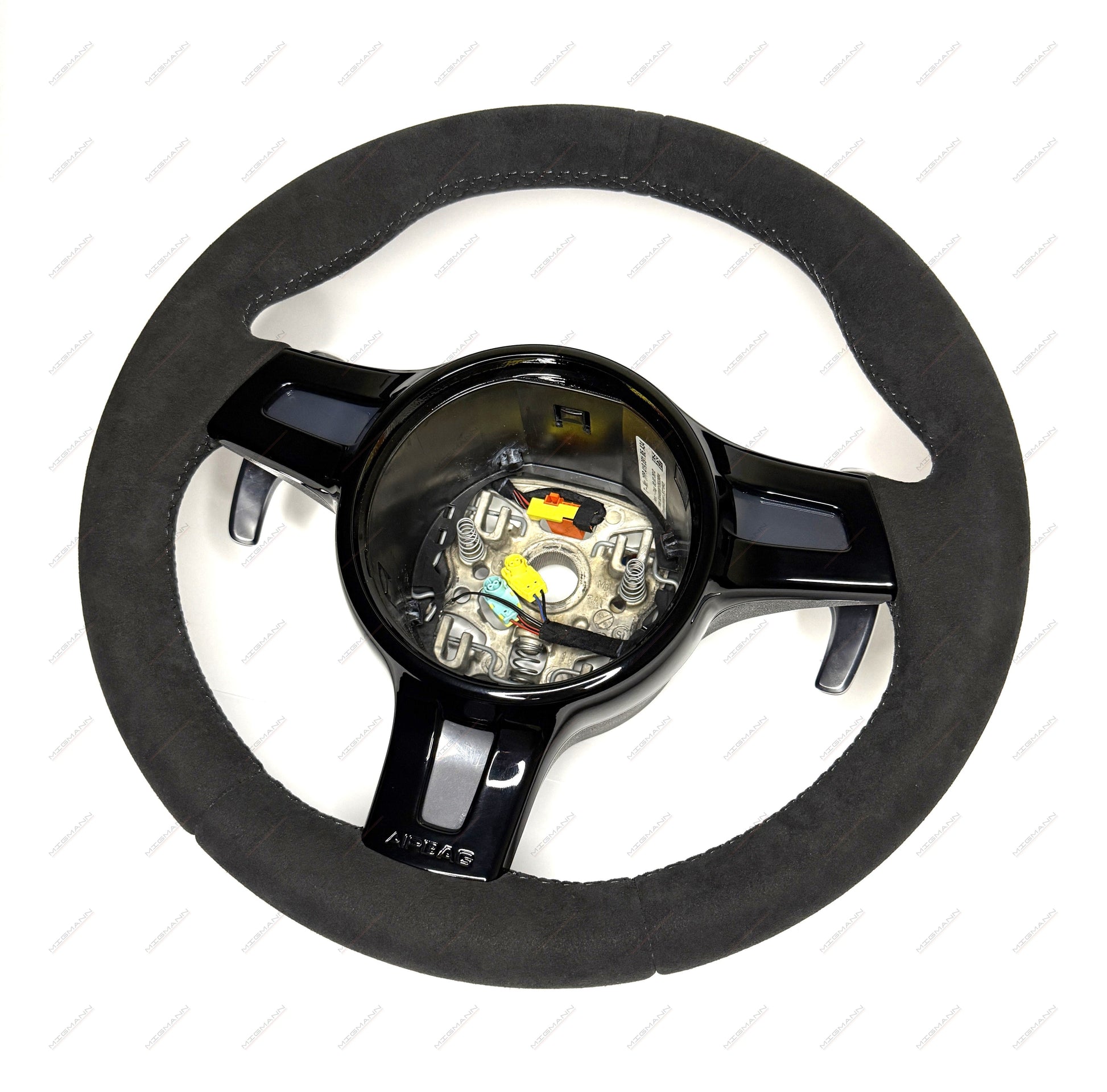 Porsche Sport Design Steering Wheel Piano Black Detail