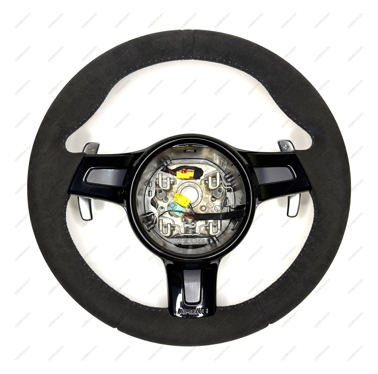 Porsche 997 Sport Design Alcantara Steering Wheel with Piano Black Trim