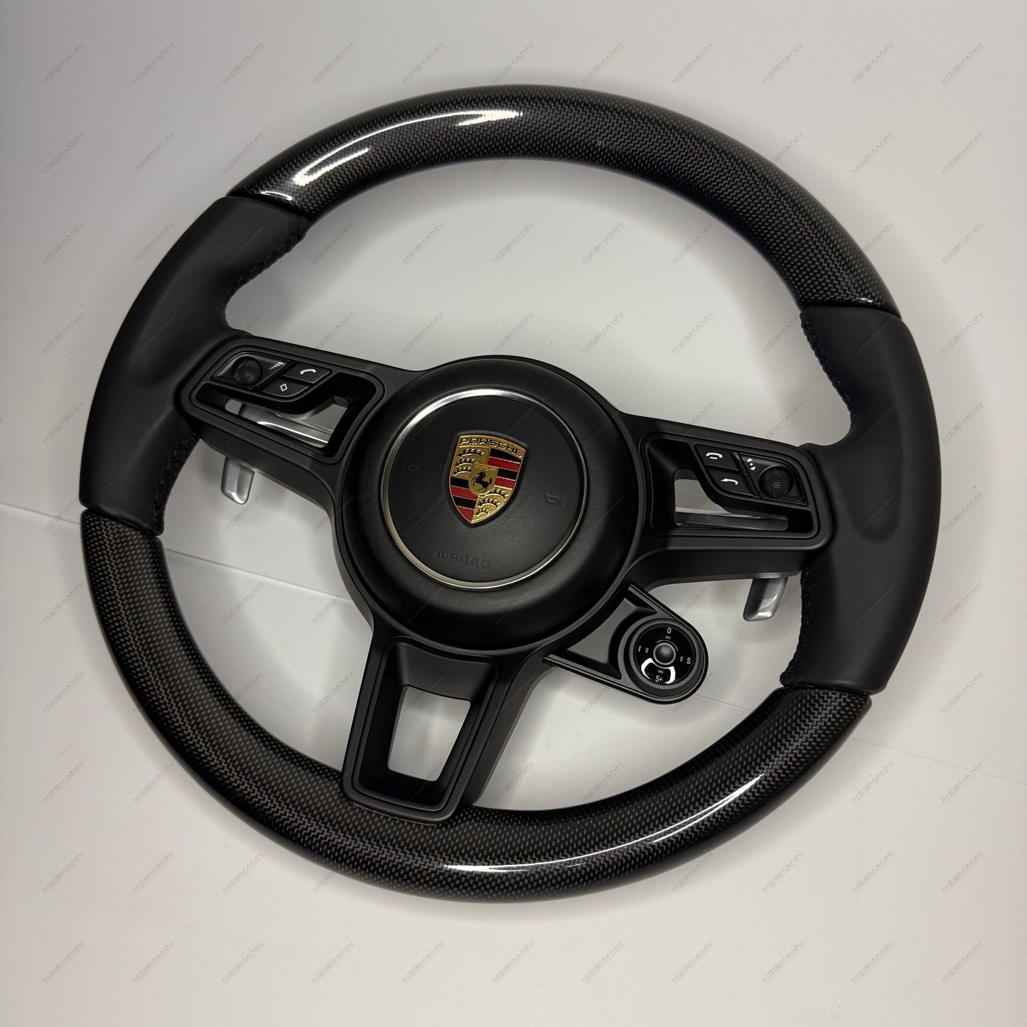 Porsche GT-Style Carbon Fiber steering wheel with standard buttons (CUSTOM ORDER)