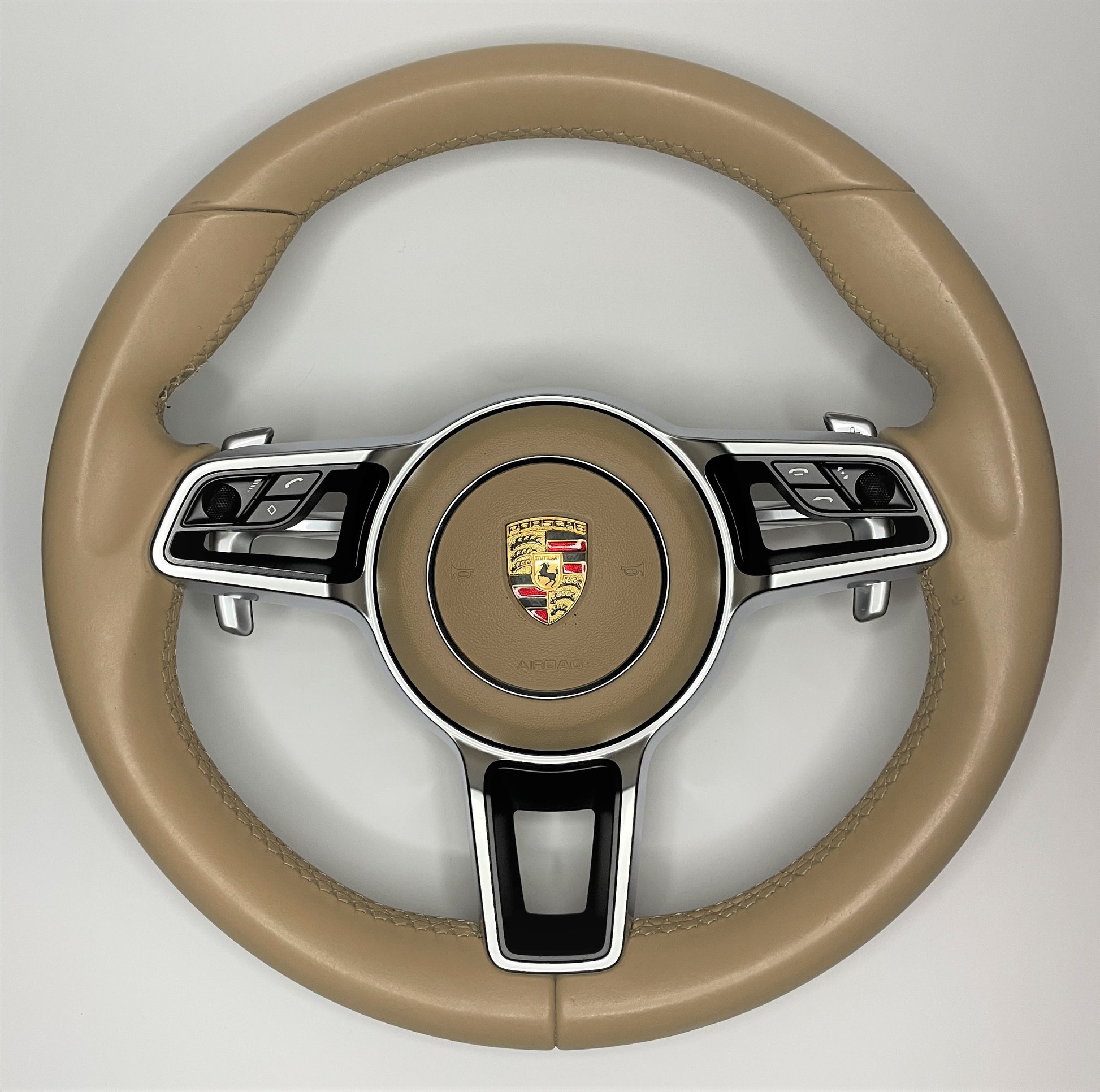 Porsche Beige Steering Wheel