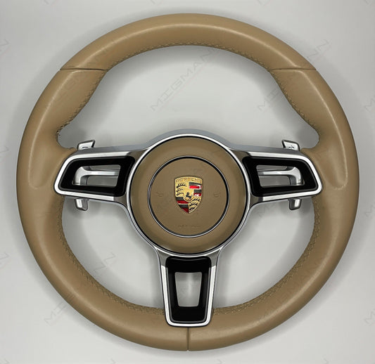 Porsche Beige Steering Wheel