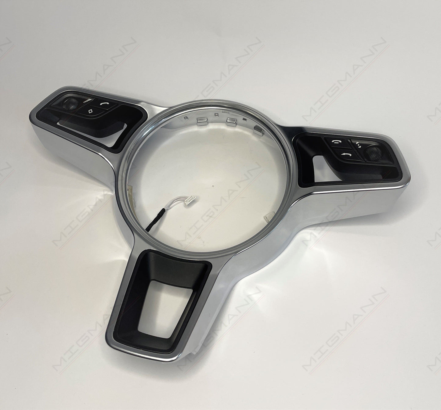 Porsche Steering Wheel Silver Trim + Buttons